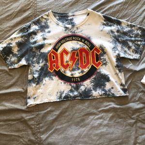 AC/DC Crop Tee